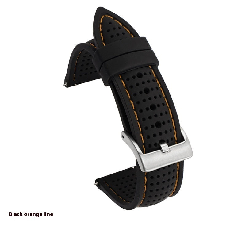 Watch Band With Line Silicone Strap | Durable Silicone Watch Band 40g