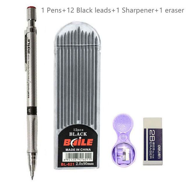 20mm Mechanical Pencil Set 2B Automatic With Color