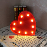 Romantic 3D Love Heart Marquee Letter LED Night Lamp | Indoor Decor 400g