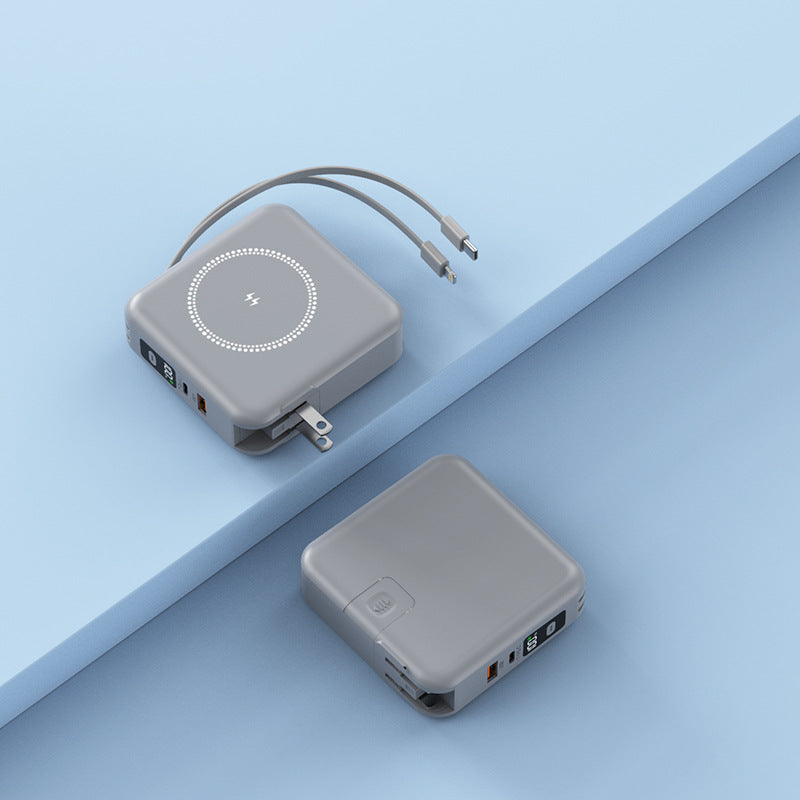 Magnetic Wireless Power Bank 5-in-1 | Fast Charging Portable Charger 300g