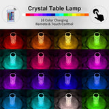 16 Colors LED Crystal Lamp Rose Light Touch Table Lamp | Bedroom Lighting 547g