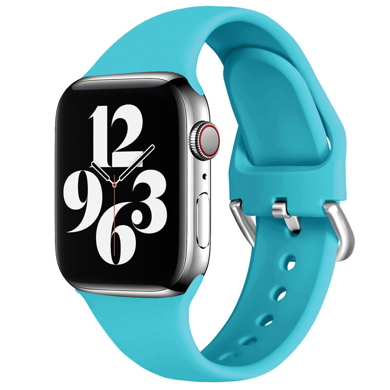 Pure Color Sports Reverse Buckle Strap Apple Watch Silicone Band | 35g