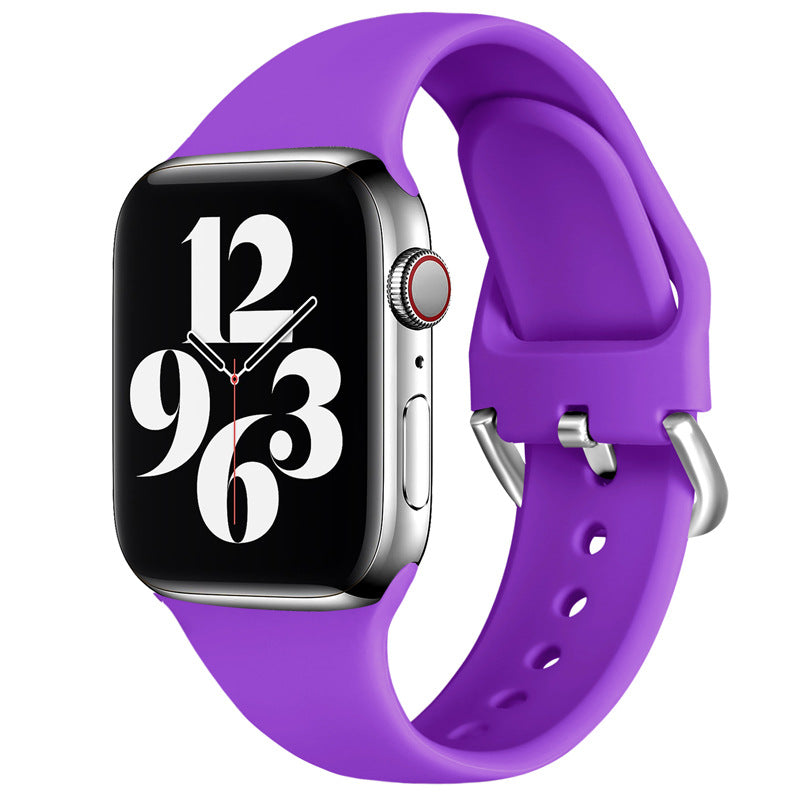 Pure Color Sports Reverse Buckle Strap Apple Watch Silicone Band | 35g