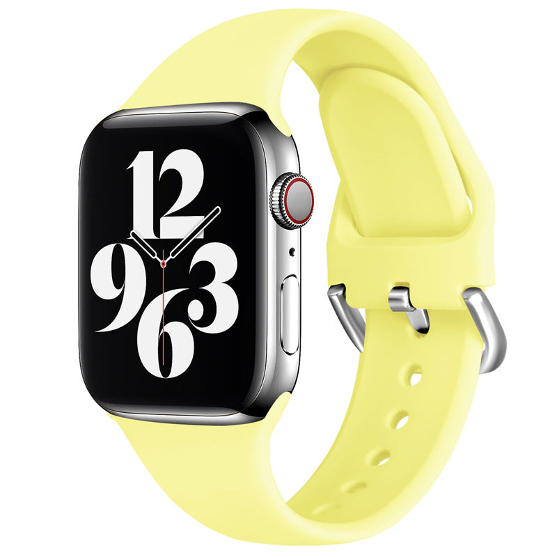 Pure Color Sports Reverse Buckle Strap Apple Watch Silicone Band | 35g