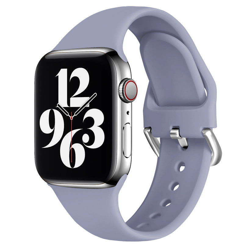 Pure Color Sports Reverse Buckle Strap Apple Watch Silicone Band | 35g