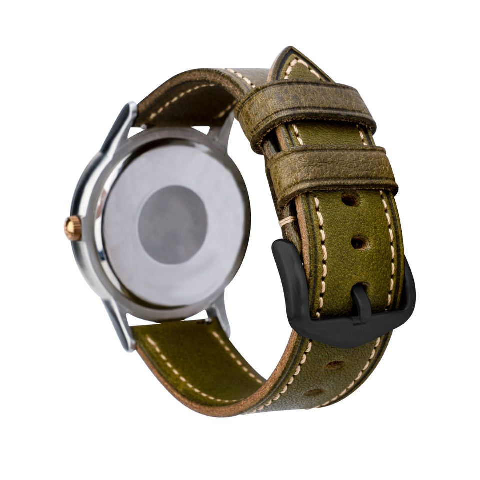 Retro Pure Cowhide Leather Watch Strap Pin Buckle | Vintage Watch Band