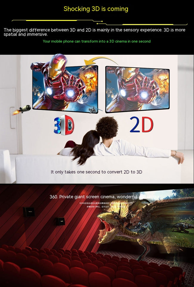 Phone 3D VR Glasses Head-Mounted Virtual Reality Headset | Immersive Gaming