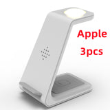 3-in-1 Fast Charging Station Wireless Charger Stand | Quick Charge Dock