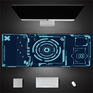 Industrial Style Tech Oversized Keyboard Mouse Desk Pad | Gaming Mat 520g