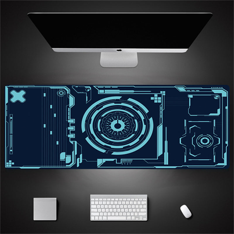 Industrial Style Tech Oversized Keyboard Mouse Desk Pad | Gaming Mat 520g