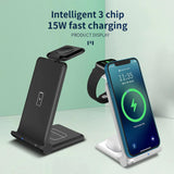 3-in-1 Wireless Charger Station Fast Charging Stand | Multi-Device Dock