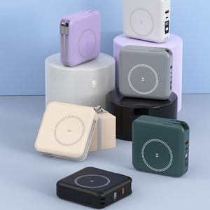 Magnetic Wireless Power Bank 5-in-1 | Fast Charging Portable Charger 300g