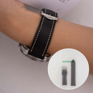 Retro Pure Cowhide Leather Watch Strap Pin Buckle | Vintage Watch Band