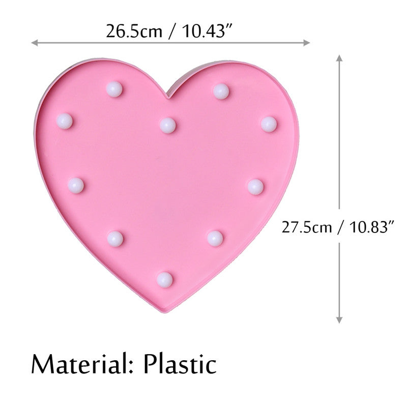 Romantic 3D Love Heart Marquee Letter LED Night Lamp | Indoor Decor 400g