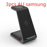 3-in-1 Fast Charging Station Wireless Charger Stand | Quick Charge Dock
