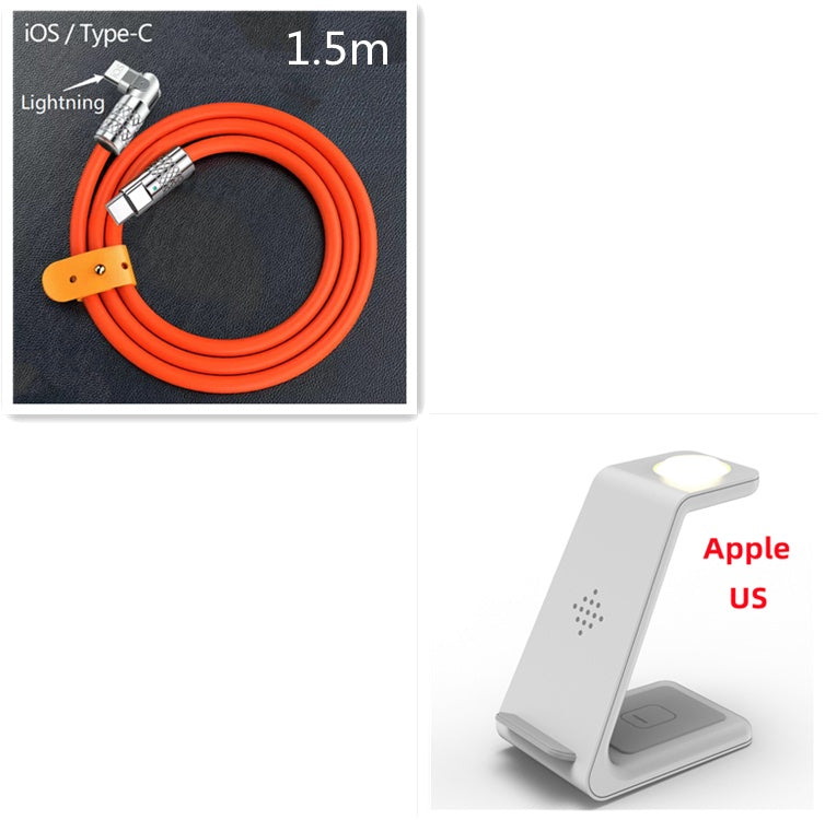 3-in-1 Fast Charging Station Wireless Charger Stand | Quick Charge Dock