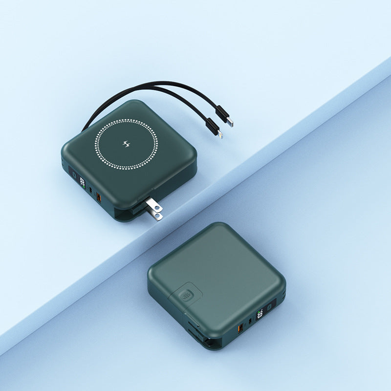 Magnetic Wireless Power Bank 5-in-1 | Fast Charging Portable Charger 300g