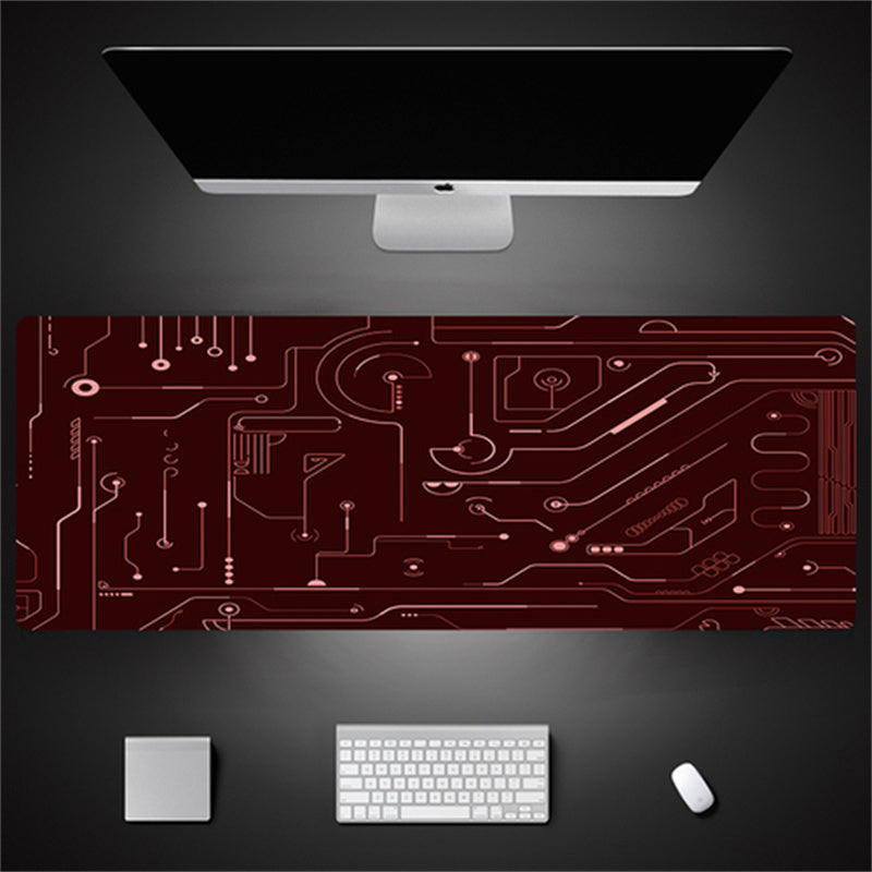 Industrial Style Tech Oversized Keyboard Mouse Desk Pad | Gaming Mat 520g