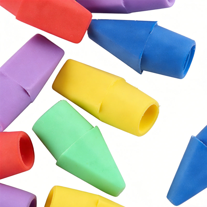 30Pcs Color Knife Head Bullet Head Eraser Pencil Head Eraser Student Torch Eraser Head Eraser Replacement