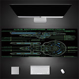 Industrial Style Tech Oversized Keyboard Mouse Desk Pad | Gaming Mat 520g