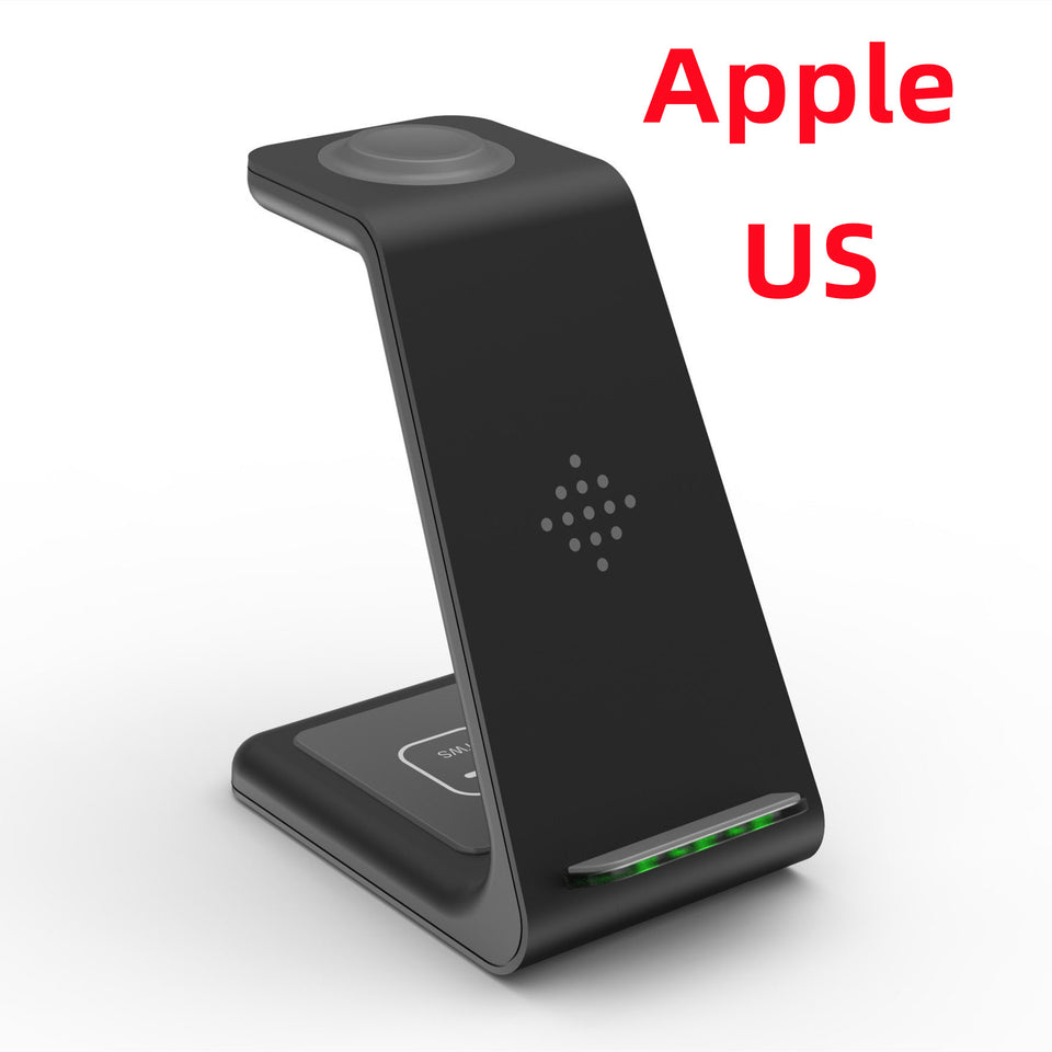 3-in-1 Fast Charging Station Wireless Charger Stand | Quick Charge Dock