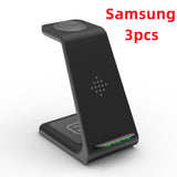 3-in-1 Fast Charging Station Wireless Charger Stand | Quick Charge Dock