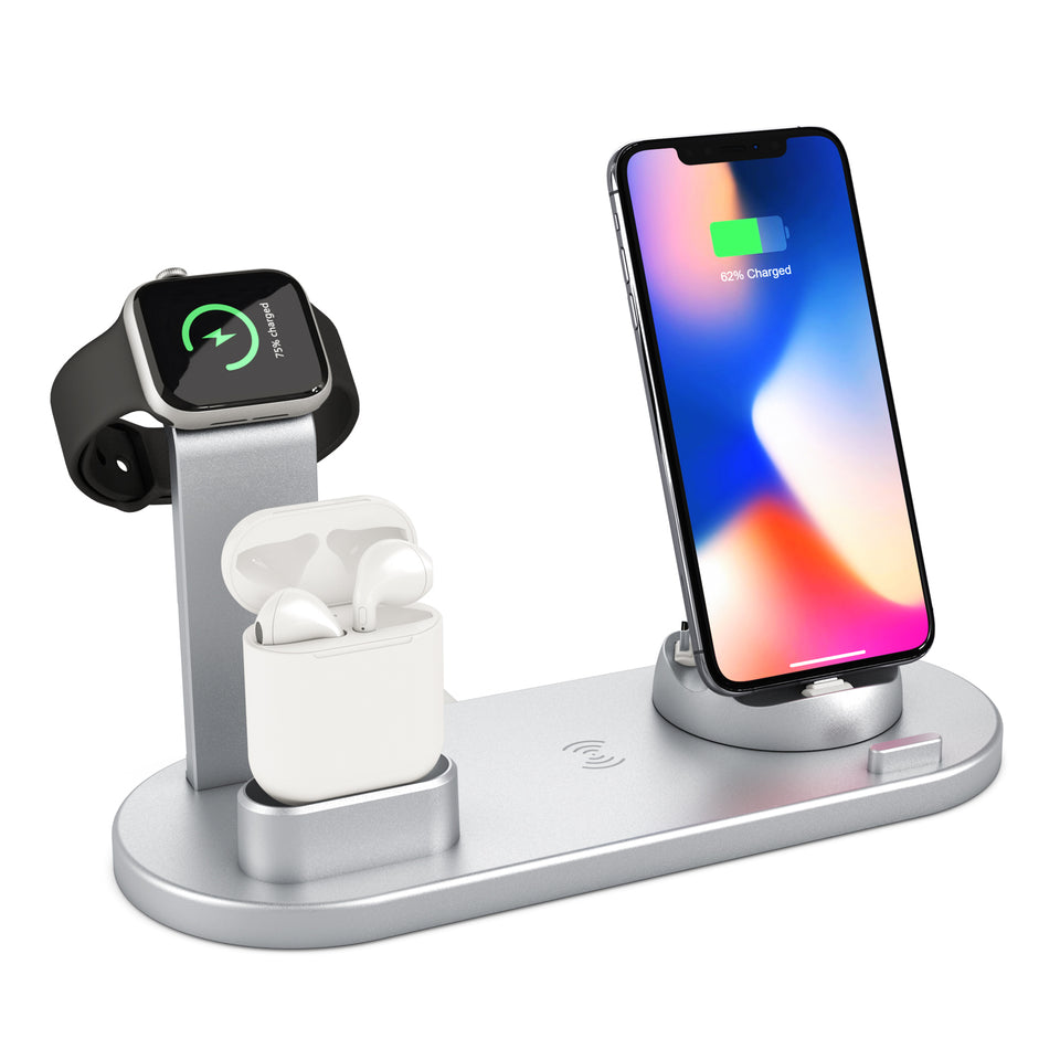 4-in-1 Wireless Charging Station for Apple Watch iPhone AirPods | Fast Charger