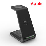 3-in-1 Fast Charging Station Wireless Charger Stand | Quick Charge Dock