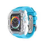 Transparent Case Fluorine Rubber Bow Buckle Watch Band | Apple Watch 44mm/45mm