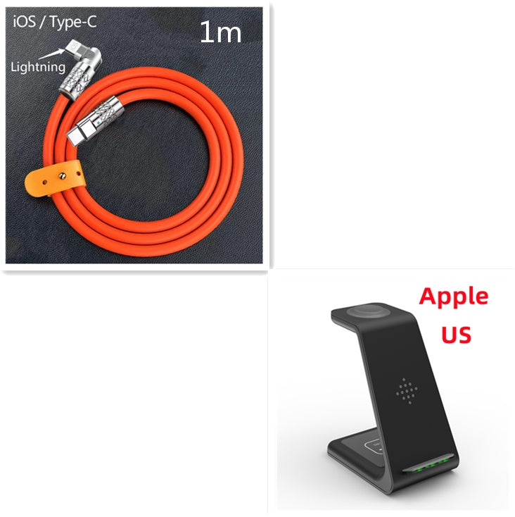 3-in-1 Fast Charging Station Wireless Charger Stand | Quick Charge Dock