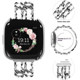 Stainless Steel Denim Chain Watch Strap | Fashion Metal Band Accessory