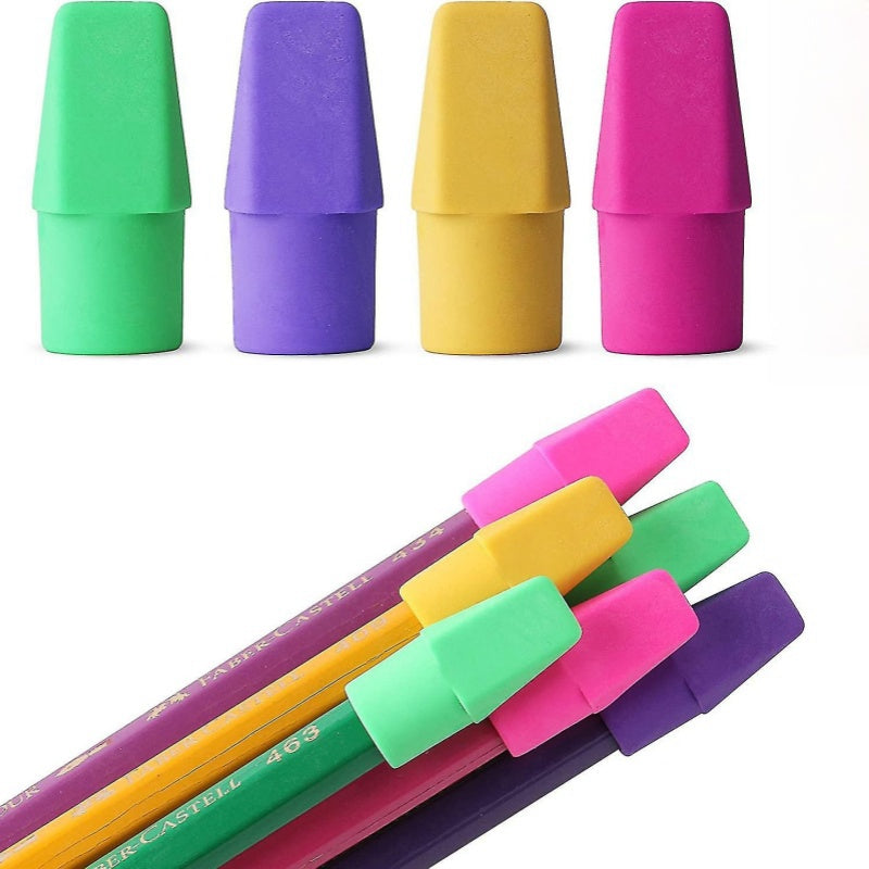 30Pcs Color Knife Head Bullet Head Eraser Pencil Head Eraser Student Torch Eraser Head Eraser Replacement