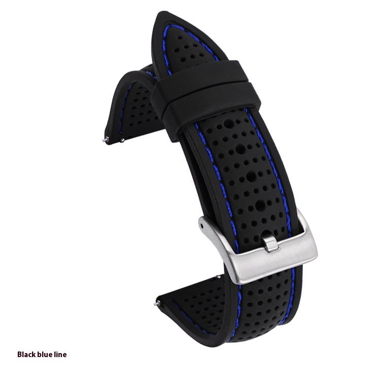 Watch Band With Line Silicone Strap | Durable Silicone Watch Band 40g