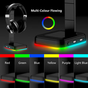 Color Changing Gaming Headset Bracket Stand | RGB LED Headphone Holder