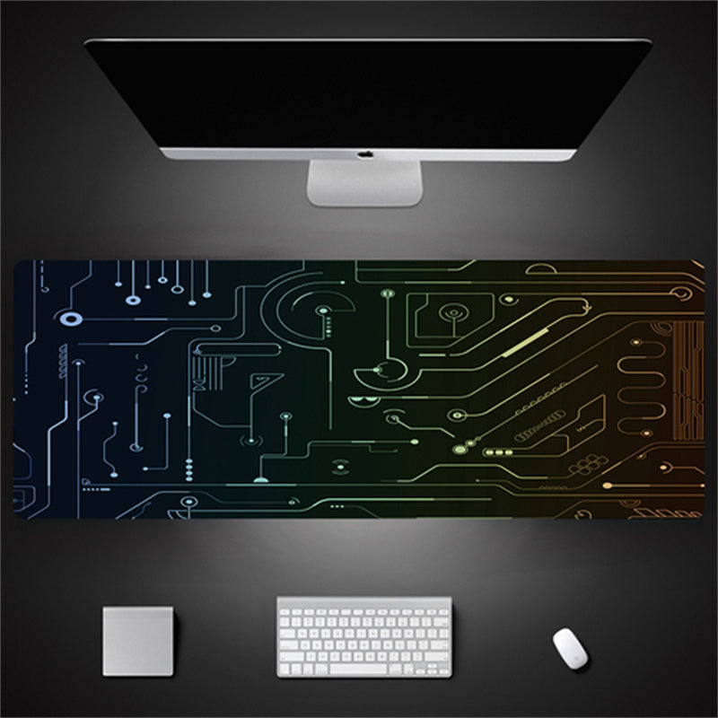 Industrial Style Tech Oversized Keyboard Mouse Desk Pad | Gaming Mat 520g