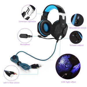 Gaming Headset with Microphone | USB Wired Headphones for PC & Console