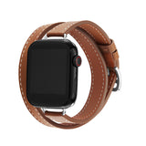 Watch Strap Leather Double Circle | Premium Leather Watch Band 55g