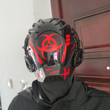 Bioweapon Black Mask Tech Creative Prop Full Face | Cyberpunk Helmet 300g