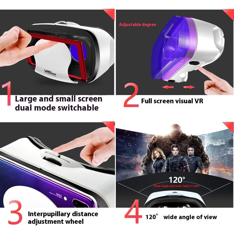 Classic White VR Glasses for Mobile Phones | Portable Virtual Reality Headset