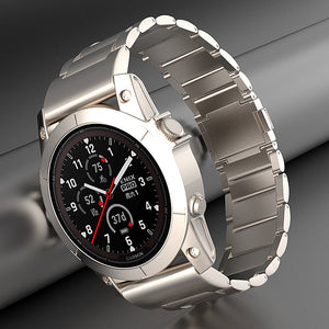 Magnetic Buckle Three-Bead Pure Titanium Watch Strap | Premium Metal Band