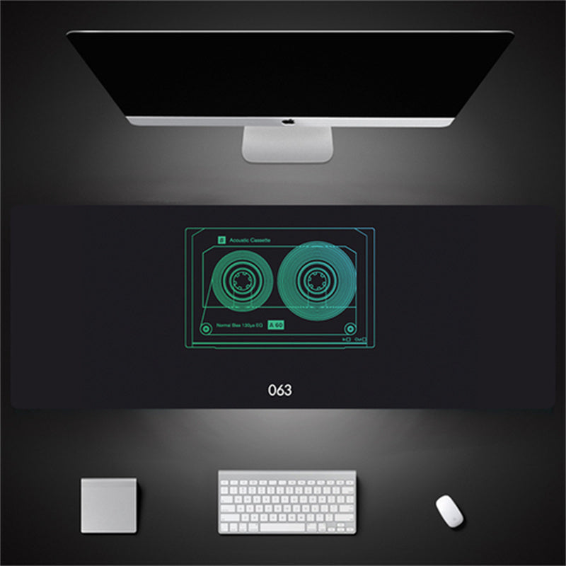 Industrial Style Tech Oversized Keyboard Mouse Desk Pad | Gaming Mat 520g