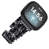 Stainless Steel Denim Chain Watch Strap | Fashion Metal Band Accessory