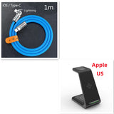 3-in-1 Fast Charging Station Wireless Charger Stand | Quick Charge Dock