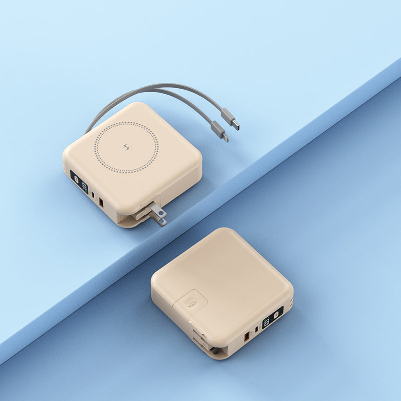 Magnetic Wireless Power Bank 5-in-1 | Fast Charging Portable Charger 300g