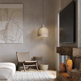 Dining Room Chandelier Retro Wooden Rattan Lamps | Tea Room Bedroom Lighting