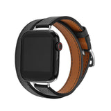 Watch Strap Leather Double Circle | Premium Leather Watch Band 55g