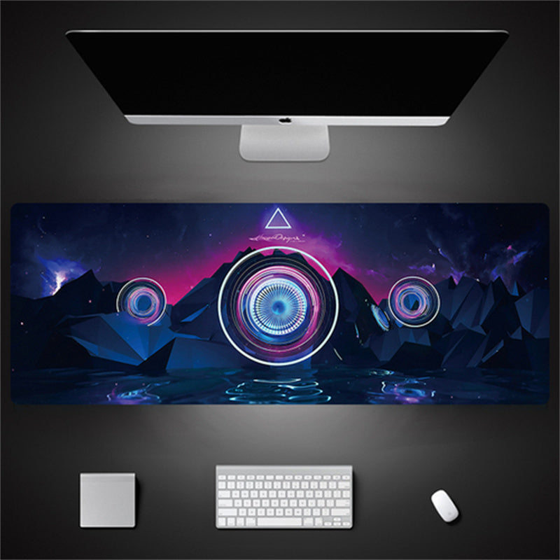 Industrial Style Tech Oversized Keyboard Mouse Desk Pad | Gaming Mat 520g
