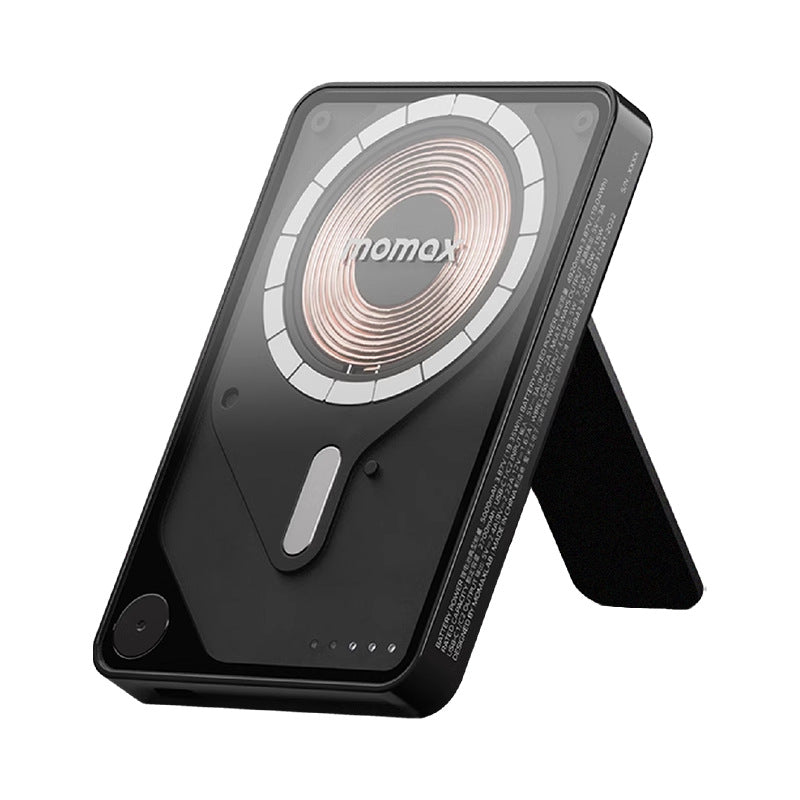 Transparent Bracket Magnetic Suction Power Bank with Cable | 266g Portable