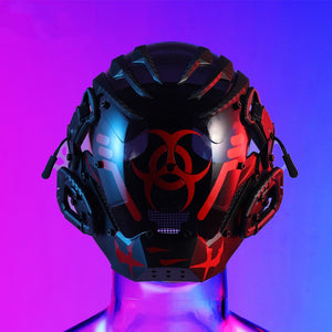 Bioweapon Black Mask Tech Creative Prop Full Face | Cyberpunk Helmet 300g