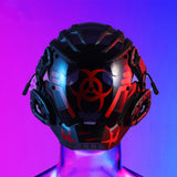 Bioweapon Black Mask Tech Creative Prop Full Face | Cyberpunk Helmet 300g